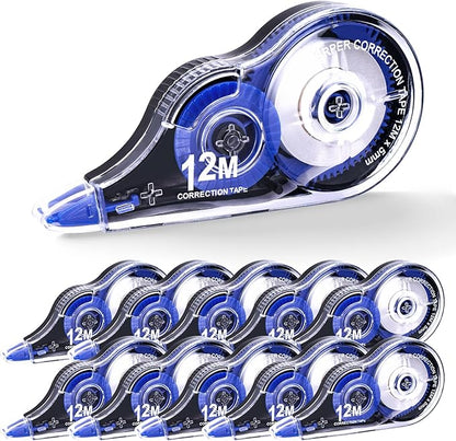 Correction Tape, 10 Pack Correction Tape Easy To Use Applicator for Instant Corrections, 39 ft Each Correction Tape for Study Supplies and Office Products (Blue)