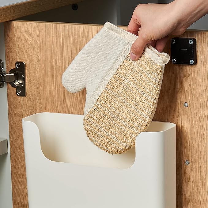 YOHOM No Drilling File Holder Wall Mails Magazines Organizer Adhesive Door Mount, Single Pocket, (White 1)