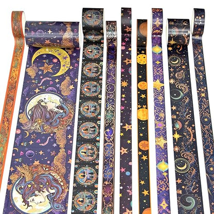 Washi Tape Set 29 Rolls, Magic Themed Decorative Paper Tapes for Journaling, Scrapbooking Supplies, Planners,DIY Crafts,Gift Wrapping