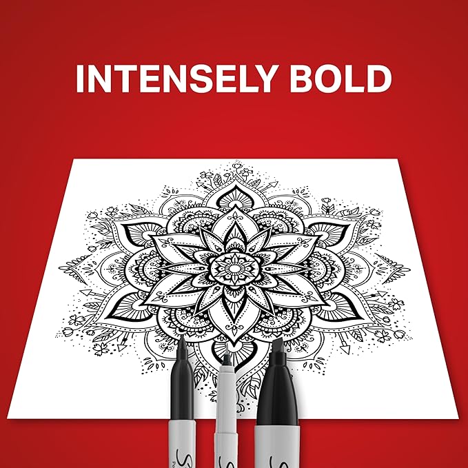 Sharpie Permanent Markers Variety Pack, Featuring Ultra-Fine, Chisel Tip, And Fine Tip Marker Set, Writing And Poster Markers, Black, 6 Count