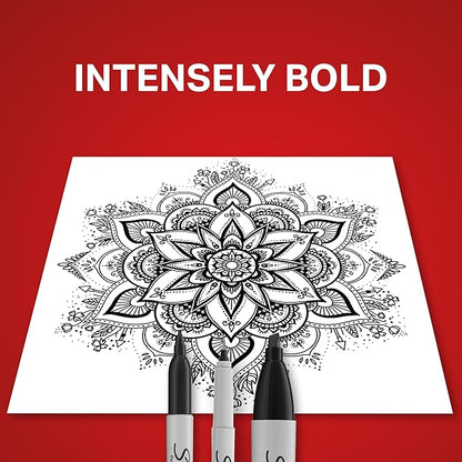 Sharpie Permanent Markers Variety Pack, Featuring Ultra-Fine, Chisel Tip, And Fine Tip Marker Set, Writing And Poster Markers, Black, 6 Count