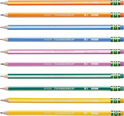 Ticonderoga My First Short Triangular Wood-Cased Pencils Bundle With Striped Wood-Cased Pencils, 4 And 10 Count