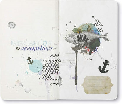 Compendium Softcover Journal - I must be a mermaid… I have no fear of depths, and a great fear of shallow living. – A Write Now Journal with 128 Lined Pages, 5″W x 8″H