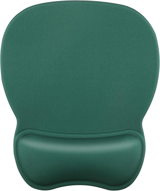 MROCO Ergonomic Mouse Pad with Gel Wrist Rest, Comfortable Mousepad with Smooth Wrist Support Surface and Non-Slip PU Base for Pain Relief, Computer, Laptop, Office & Home, 9.4 x 8.1 in, Forest Green