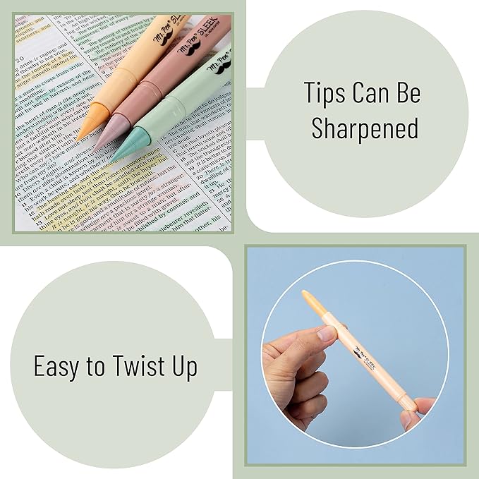 Mr. Pen- Gel Highlighter, 8 Pack, Pastel Colors, No Bleed, Markers for Bibles