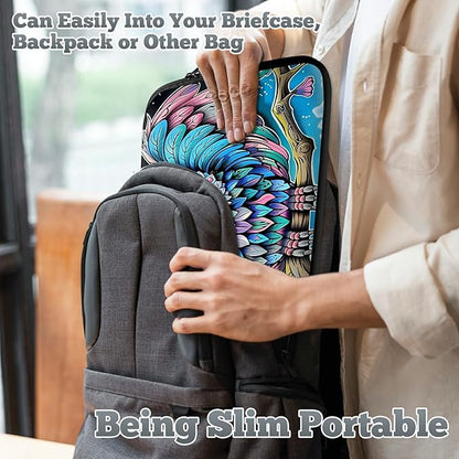 Universal Tablet Laptop Sleeve Case 10 inch, Owl Blue Slim Carrying Case Durable Handbag Travel Laptop Bag for 7 to 10-inch Laptops/Notebook/Kids Tablet/ipad/eBook Readers