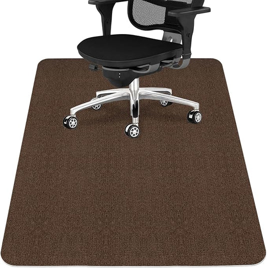Sycoodeal Office Chair Mat,Computer Gaming Desk Chair Mat for Hard Wood & Tile Floor,Large Anti-Slip Floor Protector Rug,Anti-Slip Home Chair Mat,Easy to Clean,48" X 36" Coffee
