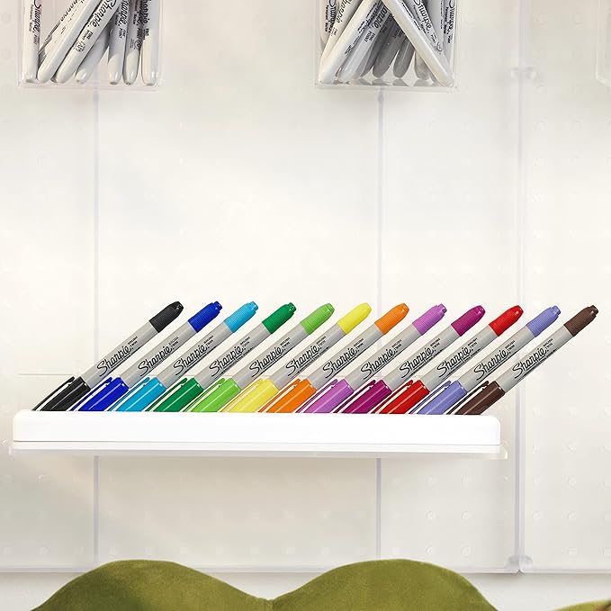 Sharpie Brush Twin Permanent Markers, Brush Tip Marker and Ultra Fine Tip Marker, Assorted, 12 Count