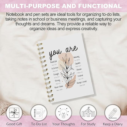 Inspirational Christian Notebook - Christian Gifts Journal, Daily Prayer Journal, Spiral Bible Notebook, Christian Gifts Journal, Spiritual Journal for Women, 5.5x8.3 Inches