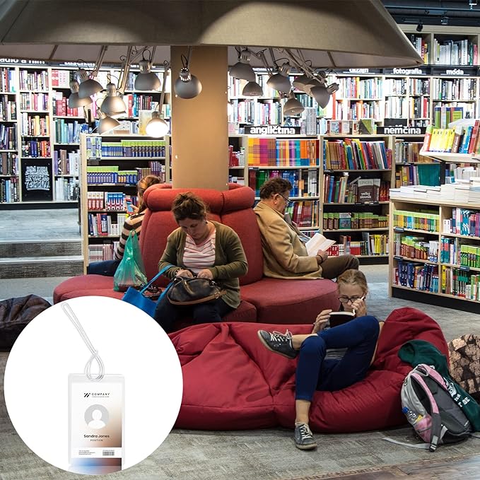 100 Pieces 10 Mil 2 1/2" x 4 1/4" Laminating Pouches with Slot Hole Printable Luggage Tags Clear Thermal Laminate Pouch Tags Kit Resealable for Work Permits Pass Cards Student ID Cards (100, 10 Mil)