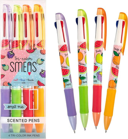 Tri-Color Smens- Patented Gourmet Scented Pens, 4 Count