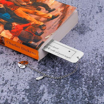Inspirational Bookmark for Women Bookmarks with Chain 2023 for Book Lover Bookworm Graduation Birthday Gifts for Students Teens Kids Son Daughter Boys Girls Friend Retirement Going Away Bookmark Gift
