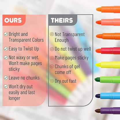 Mr. Pen No Bleed Gel Highlighter, Bible Highlighters, Assorted Colors, Pack of 20, Fluorescent Gel Highlighters