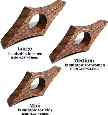 Handmade Walnut Wooden Book Page Holder - Novel Thumb Bookmark Gifts for Reading (Walnut, Large)