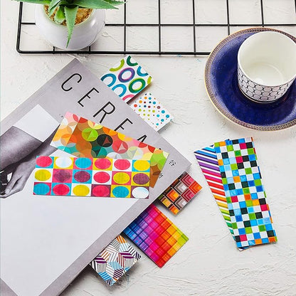 Kids Laminated Book Markers Optical Bookmarks Reading Bookmarks Creative Colored Bookmarks for Teacher Student Kids Classroom School Office Stationery Supply (100 Pieces)