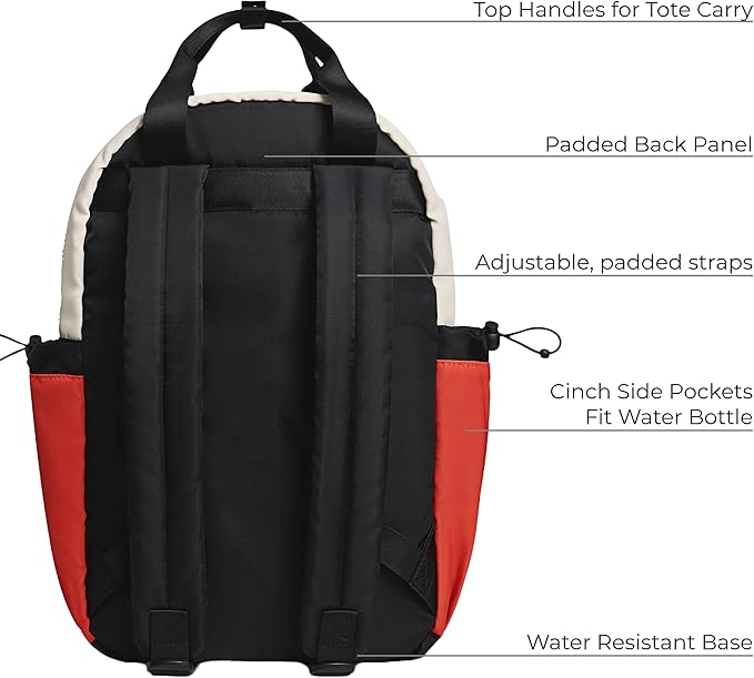 VOORAY 19L Katie Backpack – Large Travel Backpack, Gym & Sports Backpack Wild Desert, Camel Color Block