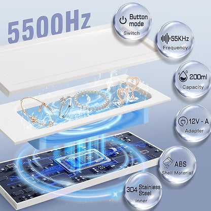 SELEAD Desktop Glass Whiteboard with Ultrasonic Cleaner Machine - Dry Erase White Board Computer Pad Keyboard Stand with Organizer for Home, School, Office Desk Accessories