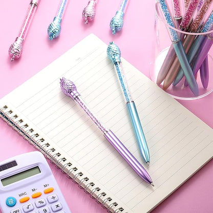 24 Pieces Big Crystal Diamond Pens Bling Ballpoint Pen Black Ink Rhinestones Pen for School Office Supplies Christmas Wedding Birthday Present, 4 Colors(Pineapple Style)