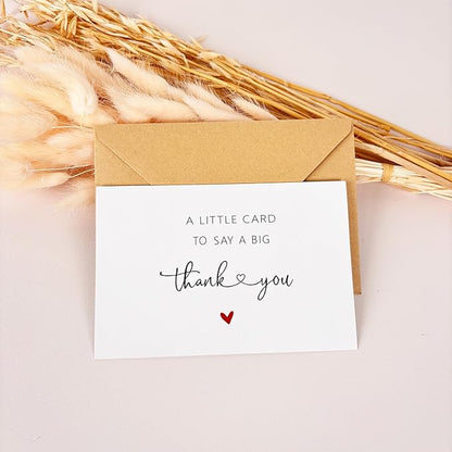 48 Pack Thank You Cards with Envelopes & Stickers, 4×6 Cute Blank Greeting Cards for Baby Shower & Wedding，Boxed Bulk Thank You Notes for Graduation Teachers Business Coworker Employee Appreciation