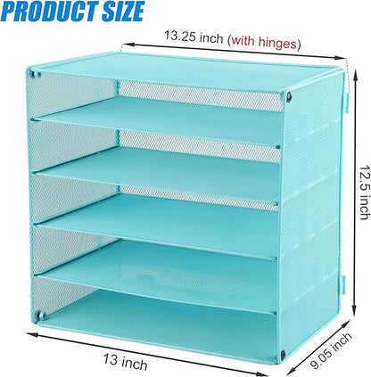 EASEPRES 5 Slot Desk Organizer Tray, Blue