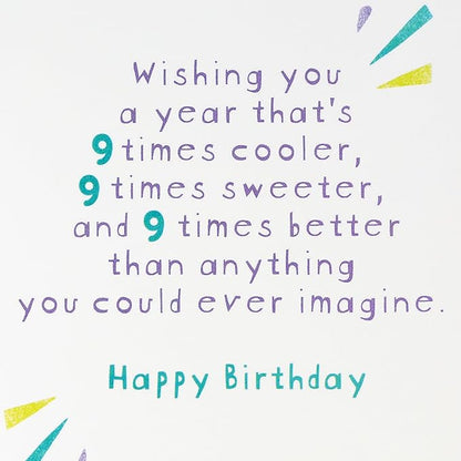 American Greetings 9th Birthday Card (9 Times Better)