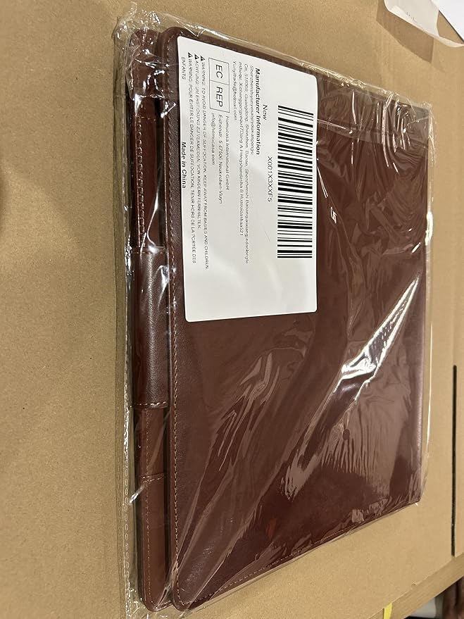 PU Leather Padfolio,A4 Leather Folder Binder Storage Clipboard with Magnetic Closure Cover,Business Resume Folder with Luxury Pen,Notepads,Sticky Tabs for Interview,Conference,Gift Portfolios (Brown)