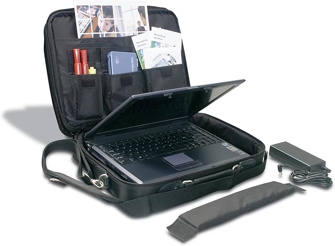 TRENDnet Padded Clamshell Notebook Carrying Case for 15.4 Inch Laptops, TA-NC1, Black