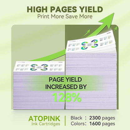 ATOPINK 950XL and 951XL Ink Cartridges Combo Pack Compatible for HP 950 951 Ink Cartridges Combo Pack Work for HP 8600 Officejet Pro 8610 8620 8100 251DW 276DW, for HP Printer Ink 950 & 951 XL 4-Pack