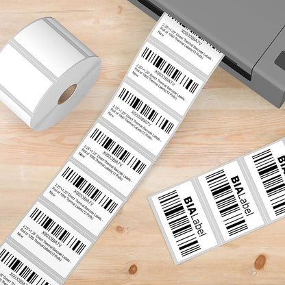 12 Rolls 2.25" X 1.25" Thermal Printer Labels, 1000/Roll - Direct Thermal Labels Compatible with Zebra & Rollo Printers