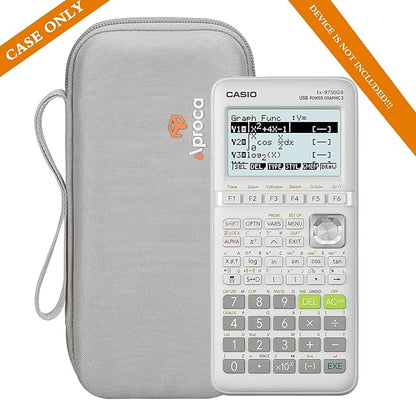 Aproca Grey Hard Storage Portable Case, for Casio fx-9750GIII, Standard Graphing Calculator