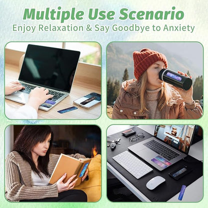 72 Pieces Anxiety Sensory Stickers with Storage Box - Calming Stickers 2 Textured Surface - Fidget Strips for Office & Classroom Desk Adult & Teen Stress (Galaxy)