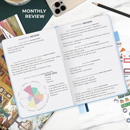 Clever Fox Dated Planner Premium Edition – 2025-2026 Weekly Planner for Planning, Goal Setting & Time Management – Planner Notebook with Habit Tracker & to-do List – A5 Size (Light Blue)