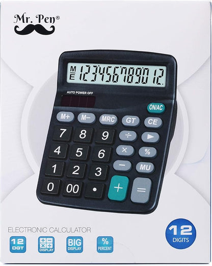 Mr. Pen- Calculator, Calculators Large Display, Standard Function Calculator, 12-Digit, Desktop Calculator, Large Calculator, Office Calculator, Calculator Large Display and Buttons