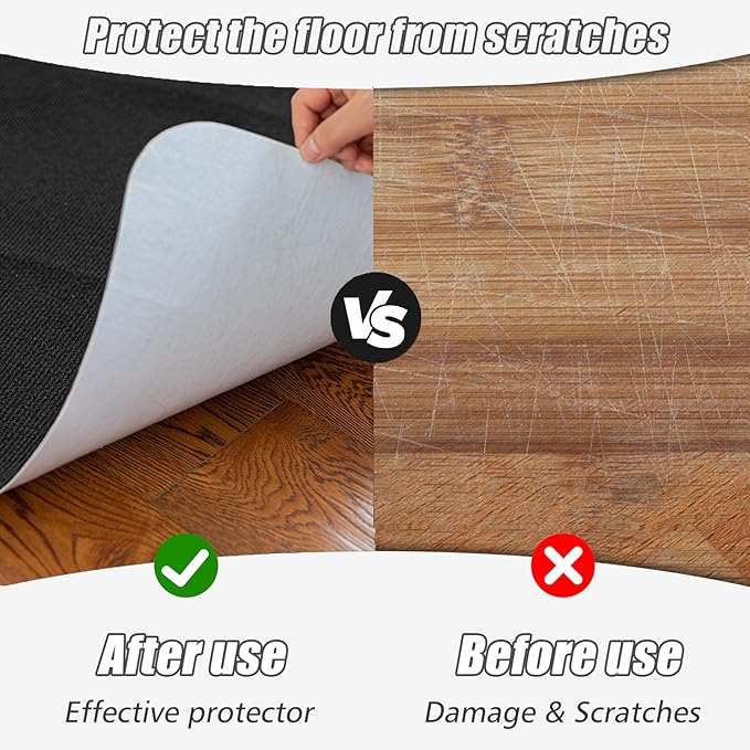 Sycoodeal Office Chair Mat for Hardwood Floor,Computer Gaming Chair Mat,Office Chair Mat for Tile Floor,Large Floor Protector Rug,Anti-Slip,Easy to Clean,Grey(48"x36")