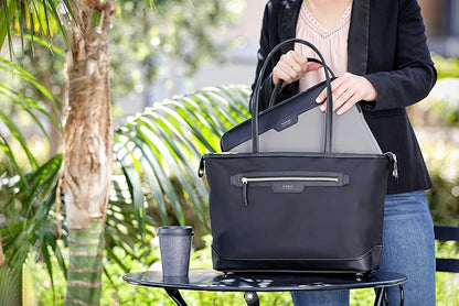 Targus Newport Modern Style Sleeve with Durable Water-Repellent Nylon, Back Zip Pocket Pouch, Protective Slipcase fits 11-12-Inch Laptop/Notebook, Gray (TSS100104GL)