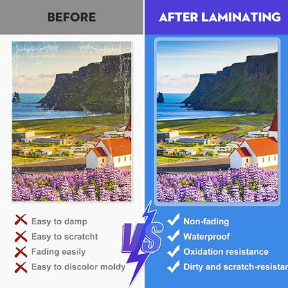 CAREGY Thermal Laminating Pouches, Holds 8.5 x 11 Inch Sheets,200 Pack Laminating Sheets, 3 Mil, 9 x 11.5 Inches Lamination Sheet Paper for Laminator, Clear, Letter Size, Office and School Supplies