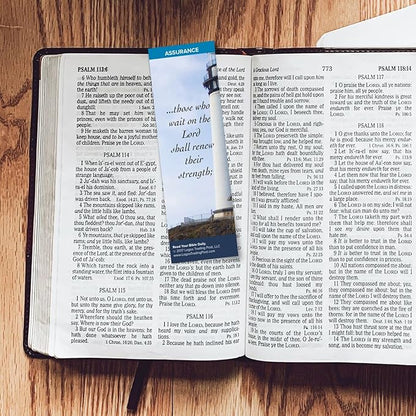 Christian Bookmark with Bible Verse, Pack of 25, Assurance Themed, Those Who Wait on the Lord Shall Renew Their Strength, Isaiah 40:30-31