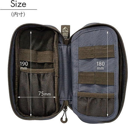 LIHIT LAB Gadget Pouch, 3.8 x 2.8 x 8.5, Navy Blue (A7764-11)