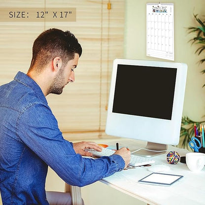 Desk Calendar 2025 Wall Calendars, November 2024 - December 2025 Monthly Planner Paper Office Desktop 17"X 12", 14-Months, Planning and Organizing Home, School, Office, Holiday, Vacation