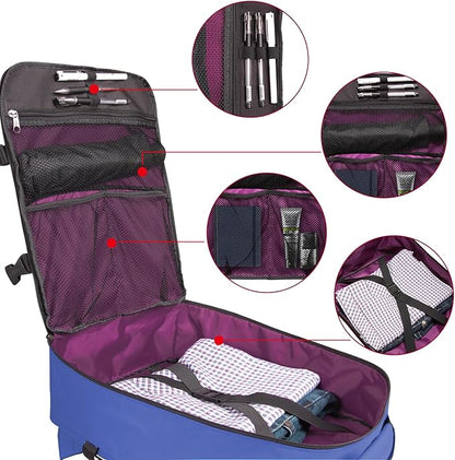 Lightweight Travel Backpack Personal Item Size for Men Women Carry-On Daypack 15.6-inch Laptop, Commute Gym Sport, Blueberry