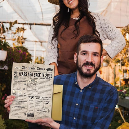 Ziwenhu Funny 23rd Birthday Card Decorations for Men Women,23 Year Old Birthday Gifts for Daughter Son,Happy Bday Card for 22rd for Girlfriend Boyfriend,Good Gifts Idea for Him Her