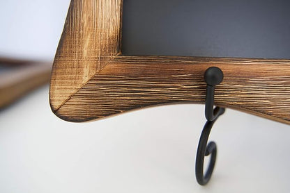 Tabletop Chalkboard Sign with Easel (11x13) + 8 Brilliant Liquid Chalk Markers | Hanging or Freestanding Framed Chalkboard with Hand Crafted Sweetheart Frame - Multipurpose Small Chalkboard Sign