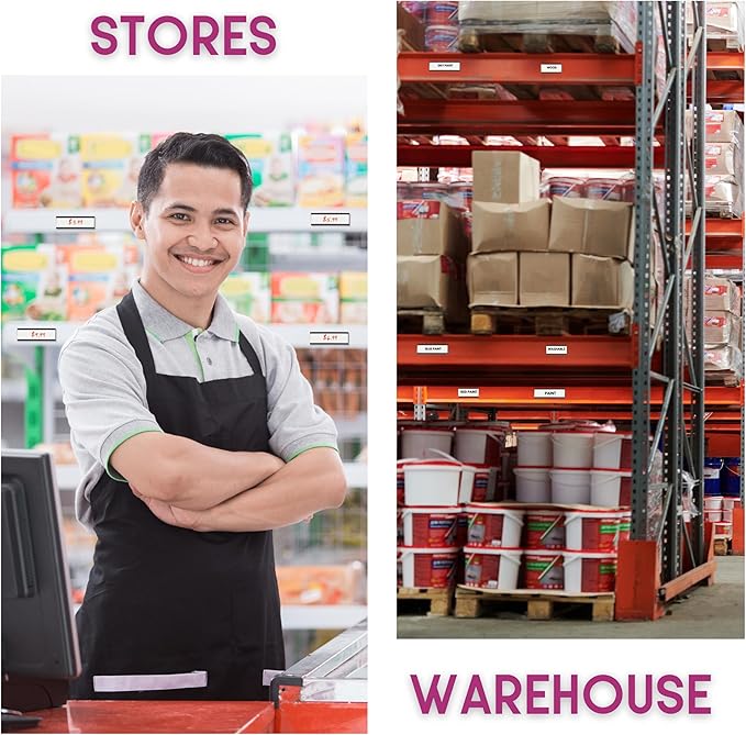 Availey 40 Pack Magnetic 'C' Channel Label Holders for Metal Racks and Shelves with Protective Films and Replacement Strips 4" x 1.6"