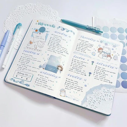 Blank Journal Notebook, A5, 192 Pages 100 GSM Thick Sketch Book for Women Men, Hardcover Leather Unlined Journaling for Work, Notebooks for Writing, 5.8 inches x 8.5 inches (Green)