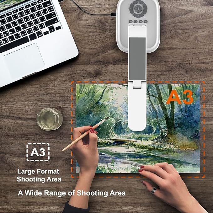 VIISAN VZ4 16MP USB Document Camera & Webcam 4K with HDMI/USB Dual Mode, 16X Digital Zoom, Capture Size A3, Built-in Microphone & LED, for Remote Work, Distance Teaching & Learning, Web Conferencing