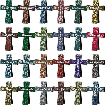 48 Pcs Magnetic Bookmarks Christmas Bible Gift Christian Scripture Inspirational Book Marks Bible Verse Cross Bookmark Magnetic Page Clips for Women Men School Reading Gifts(Marble Style)