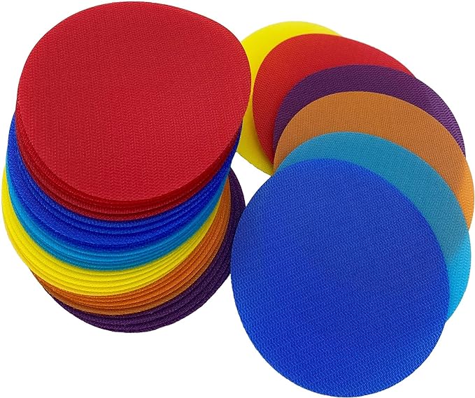 Carpet Markers 5" for Kids, Multicolor Spot Circle Markers for Classroom Teachers, Preschool and Kindergarten (90 Packs of Circle)
