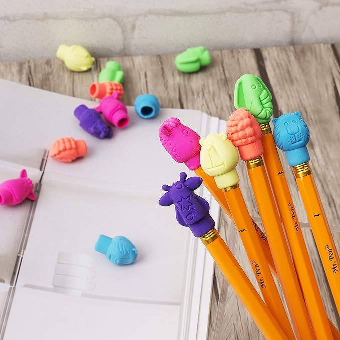 Mr. Pen- Animal Pencil Top Erasers, 60 Pack, Erasers, Pencil Eraser Tops, Pencil Toppers, Erasers for Pencils, Fun Erasers, Pencil Erasers Toppers, Cute Erasers for Kids, Easter Egg Fillers