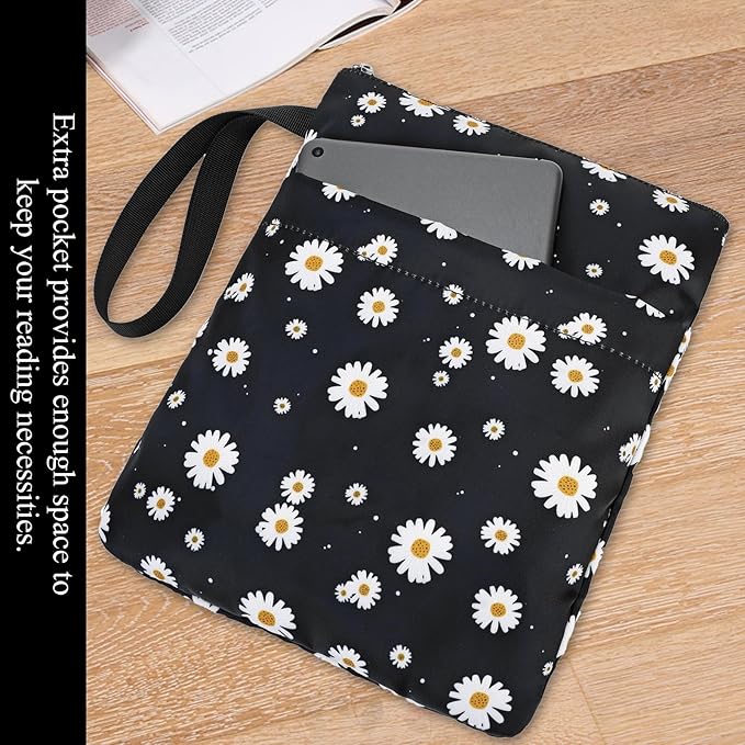 DSIUE Book Sleeve Book Protector Book Lovers Gifts Book Covers for Paperbacks with Zipper,11.4 X 9 Inch