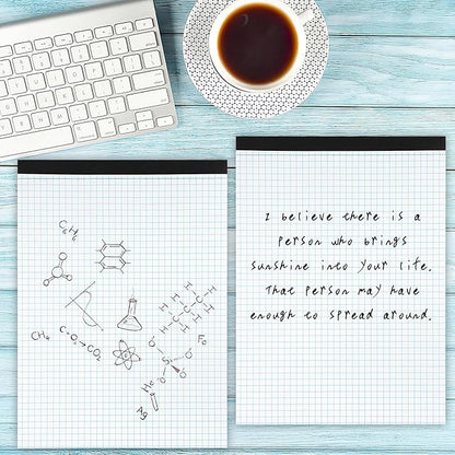 Grid Paper Notebook 8.5 X 11, 4x4 Graph Paper,-Sturdy Cardboard Backing, Graph Paper Pad for School, Office, Home, 70 Gsm Grid Paper, 2 Packs, 30 Sheets/Pad